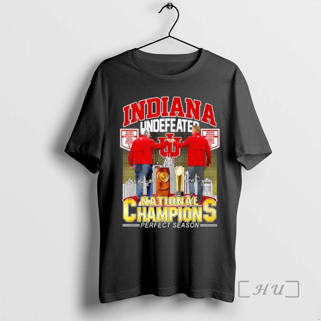 Officials Indiana Undefeated National Champions Perfect Season Signature Coaches 1976 2025 Premium T Shirts Sweater...