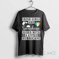 Officials Irish Girls Are Sunshine Mixed With A Little Hurricane T-Shirts, Hoodie, Sweatshirt | InkRitualCo.com
