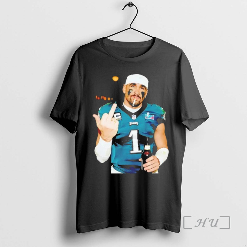 Officials Jalen Hurts Middle Finger Smoking T-Shirts, Hoodie, Sweatshirt | InkRitualCo.com