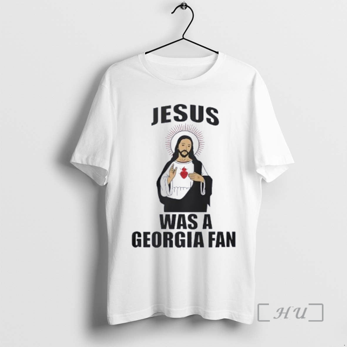 Officials Jesus And Blazing Heart Was A Georgia Fan T-Shirts, Hoodie, Sweatshirt | InkRitualCo.com