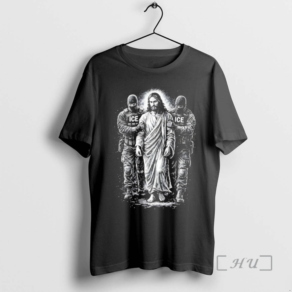 Officials Jesus Arrested Anti Ice Sarcastic Immigrant Rights Political Protest T-Shirts, Hoodie, Sweatshirt | InkRitualCo.com
