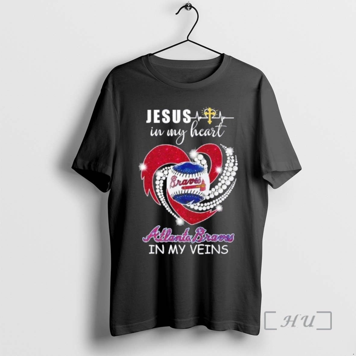 Officials Jesus In My Heart Atlanta Braves In My Veins Diamond Heart Premium T Shirts Hoodie, Sweatshirt | InkRitualCo.com