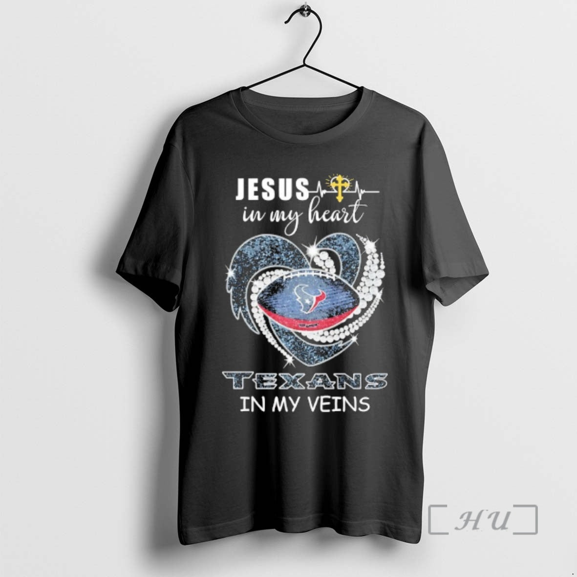 Officials Jesus In My Heart Houston Texans In My Veins Logo Team Premium T Shirts Hoodie, Sweatshirt | InkRitualCo.com