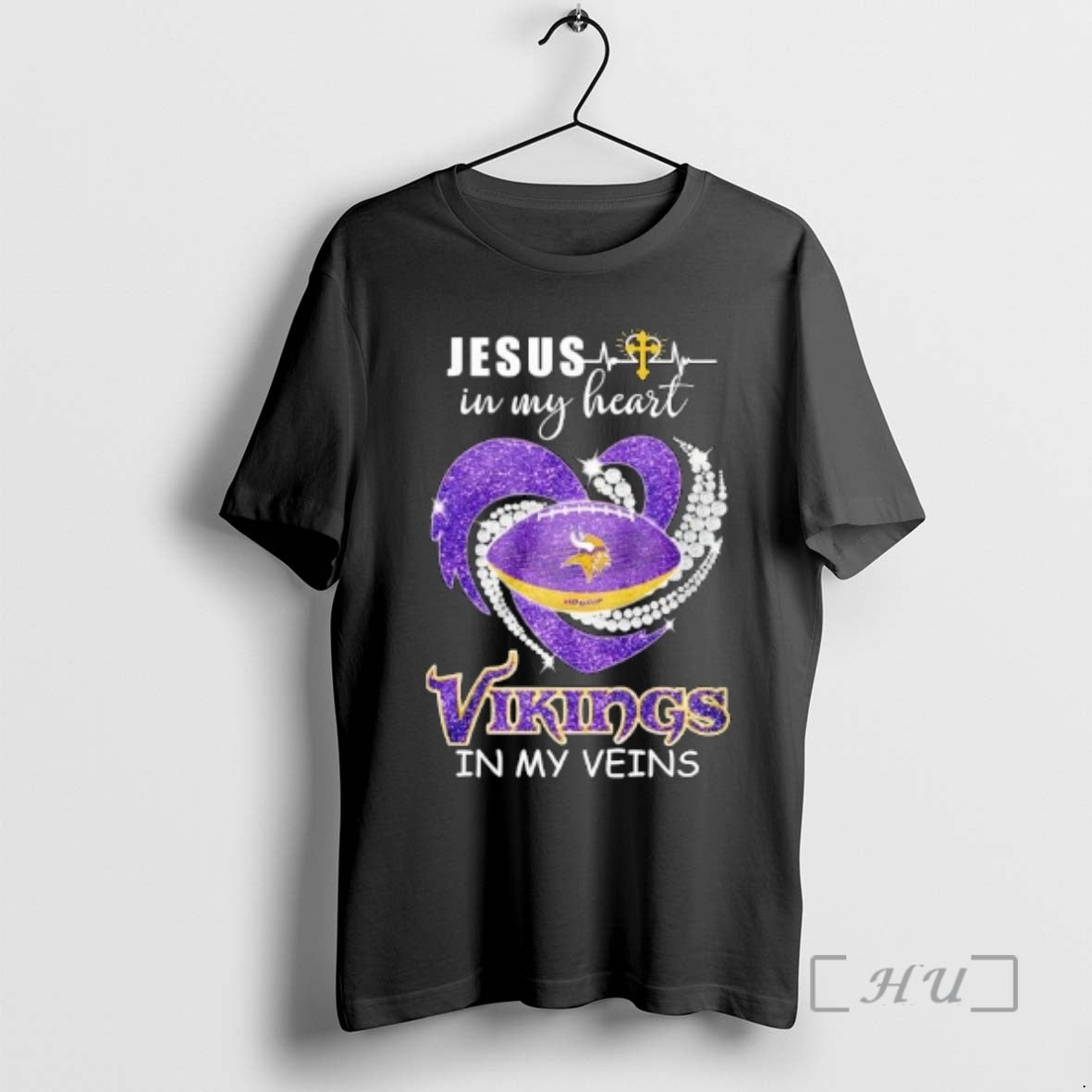 Officials Jesus In My Heart Minnesota Vikings In My Veins Heart Premium T Shirts Sweater Hoodie, Sweatshirt | InkRitualCo.com
