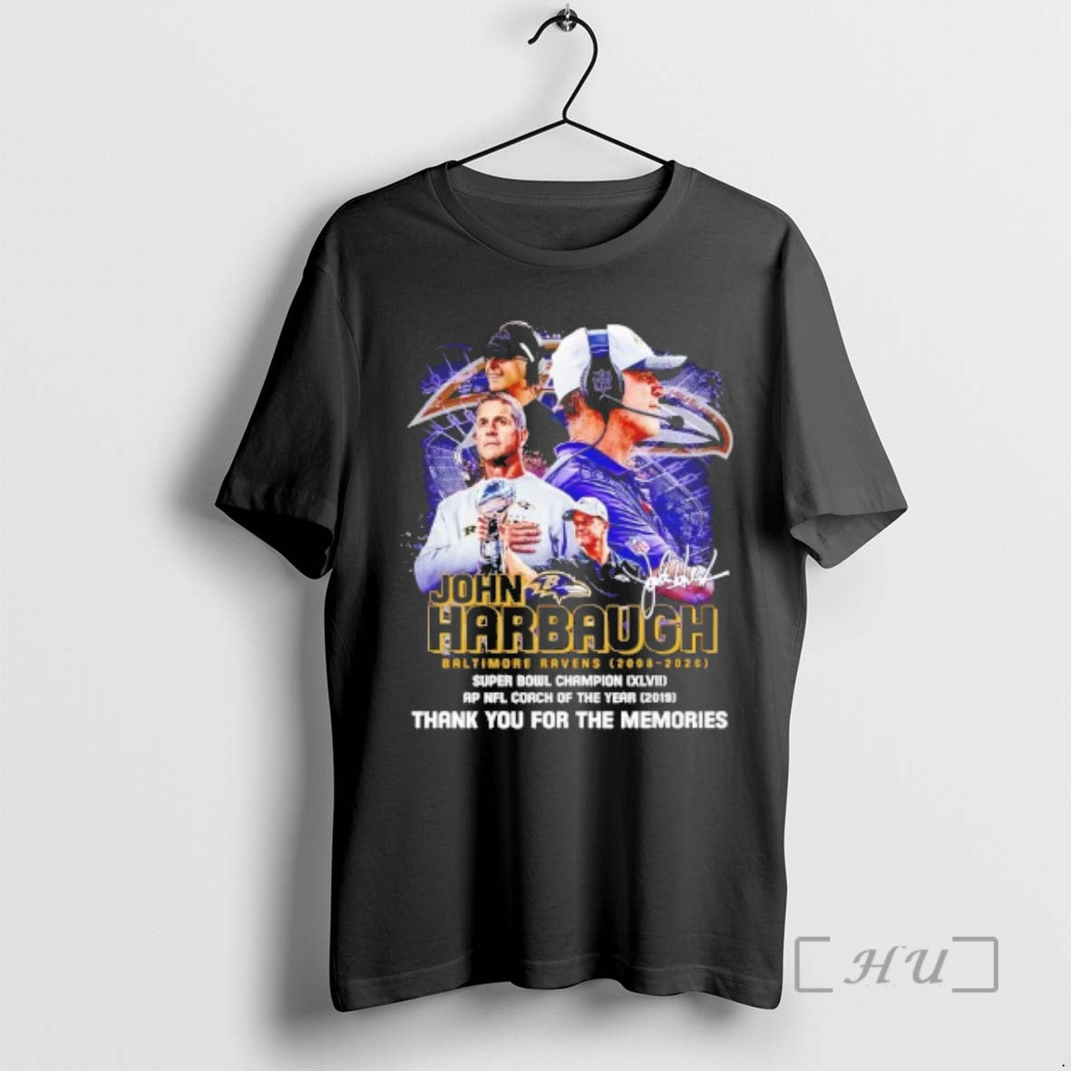 Officials John Harbaugh Baltimore Ravens 2008 2026 Thank You For The Memories Premium T Shirts Hoodie, Sweatshirt