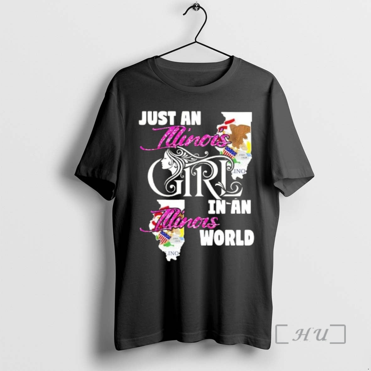 Officials Just An Illinois Girl In A Illinois World T-Shirts, Hoodie, Sweatshirt | InkRitualCo.com