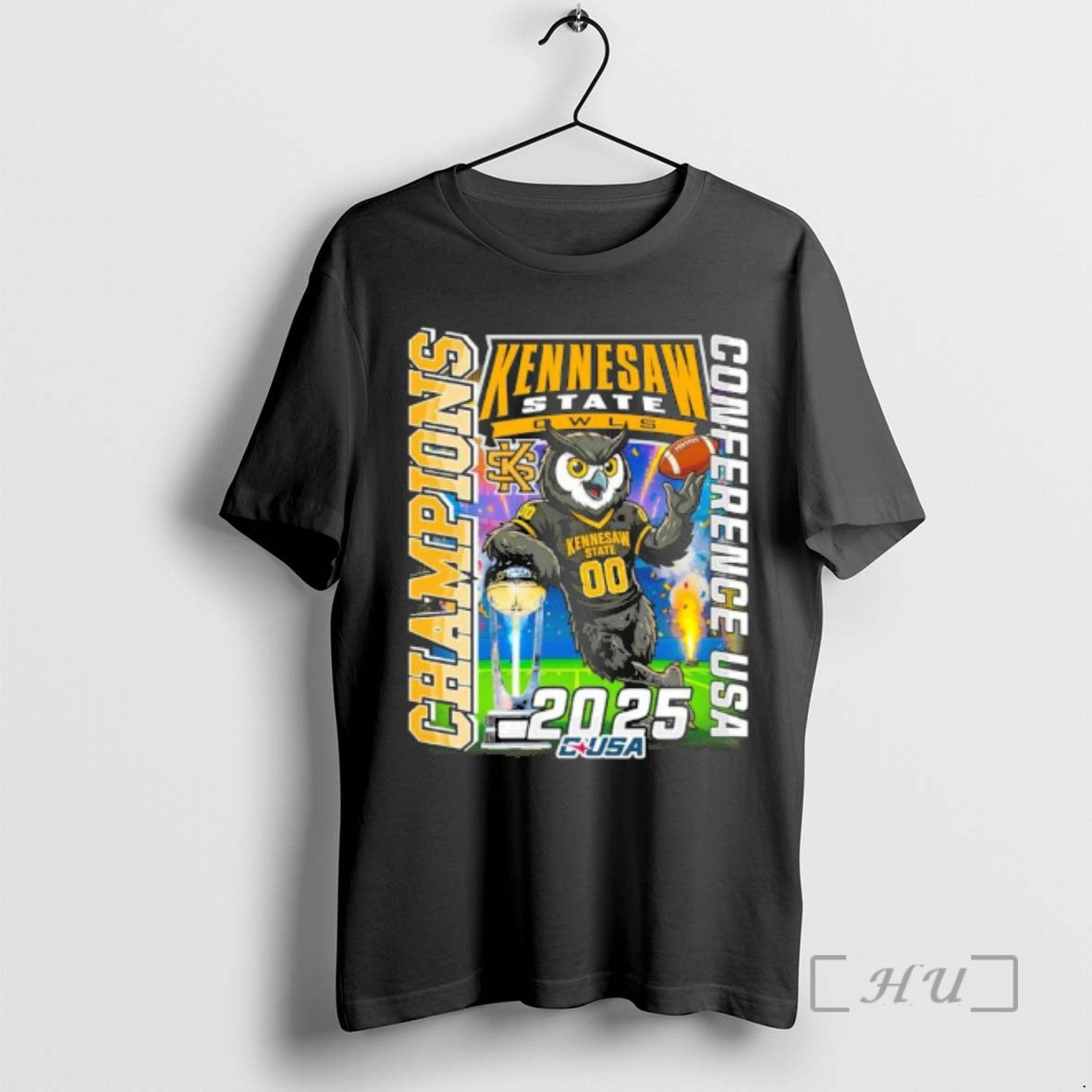 Officials Kennesaw State Owls Mascot 2025 C Usa Football Champions T-Shirts, Hoodie, Sweatshirt | InkRitualCo.com