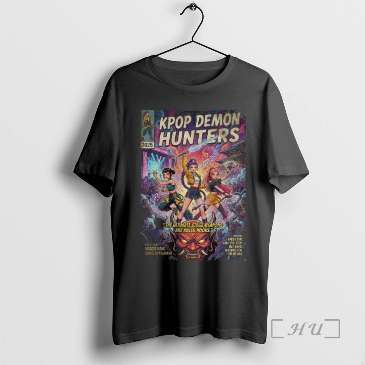 Officials Kpop Demon Hunters 2025 The Ultimate Stage Weapons Are Killer Hooks Minimal Movie Premium T-Shirts, Hoodie,...