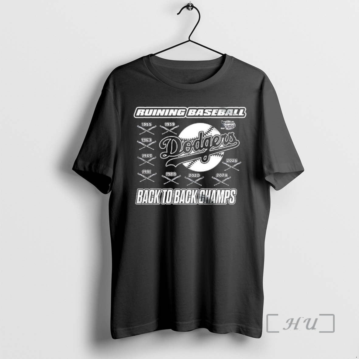 Officials Los Angeles Dodgers Ruining Baseball Back To Back Champions 2025 Logo Premium T Shirts Hoodie, Sweatshirt