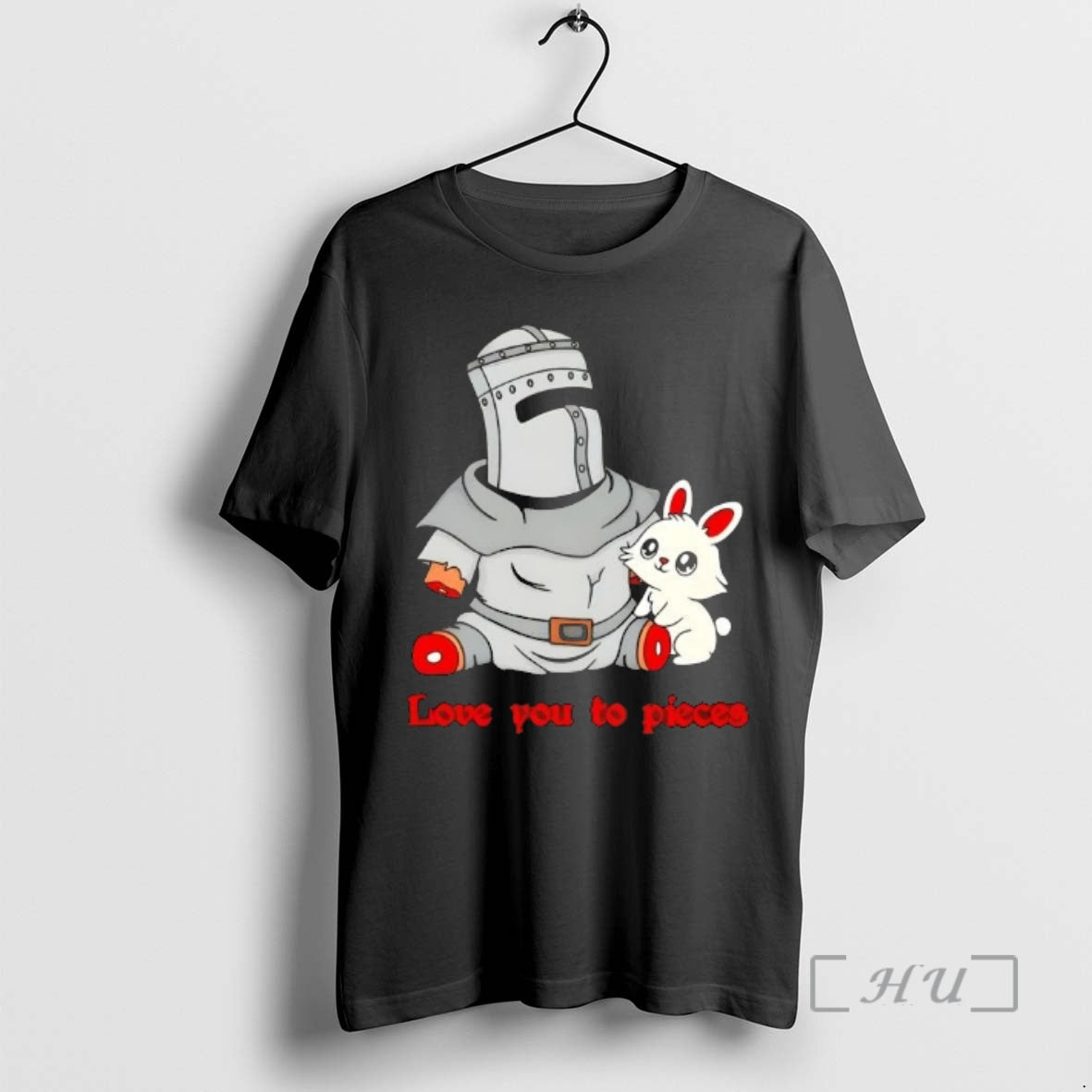 Officials Love You To Pieces Knight And Bunny Cartoon T-Shirts, Hoodie, Sweatshirt | InkRitualCo.com