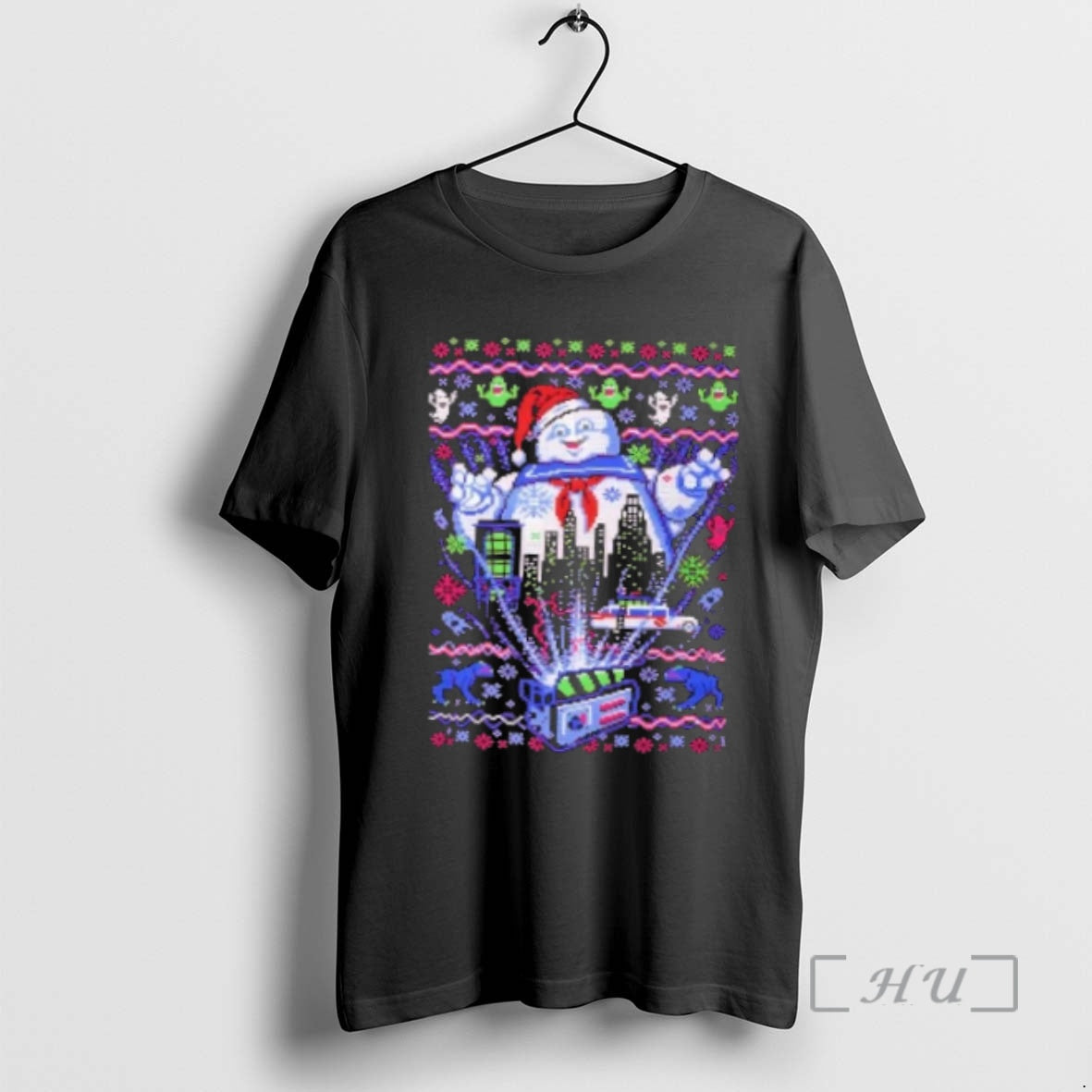 Officials Marshmallow Man Ugly Christmas Pixel Art T-Shirts, Hoodie, Sweatshirt | InkRitualCo.com