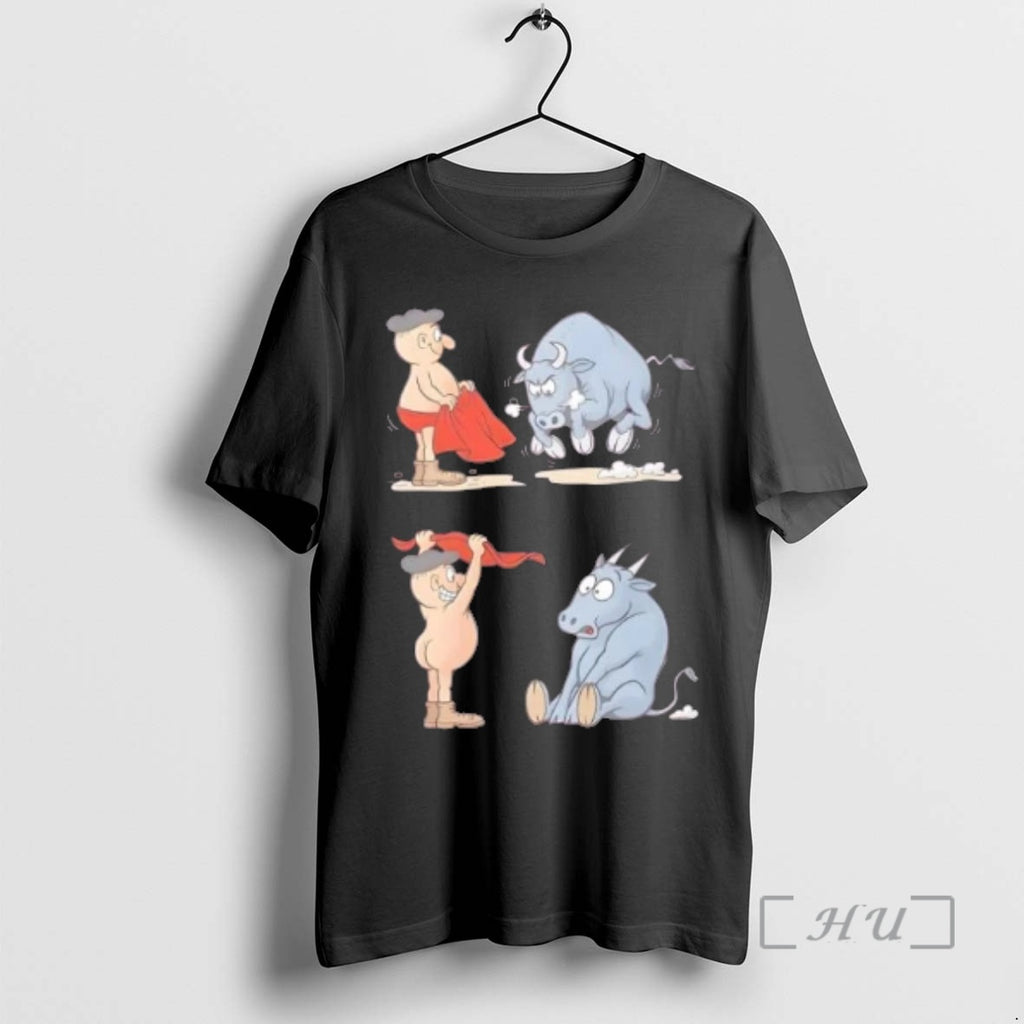 Officials Matador Bullfighter Naked Gag Cartoon T-Shirts, Hoodie, Sweatshirt | InkRitualCo.com