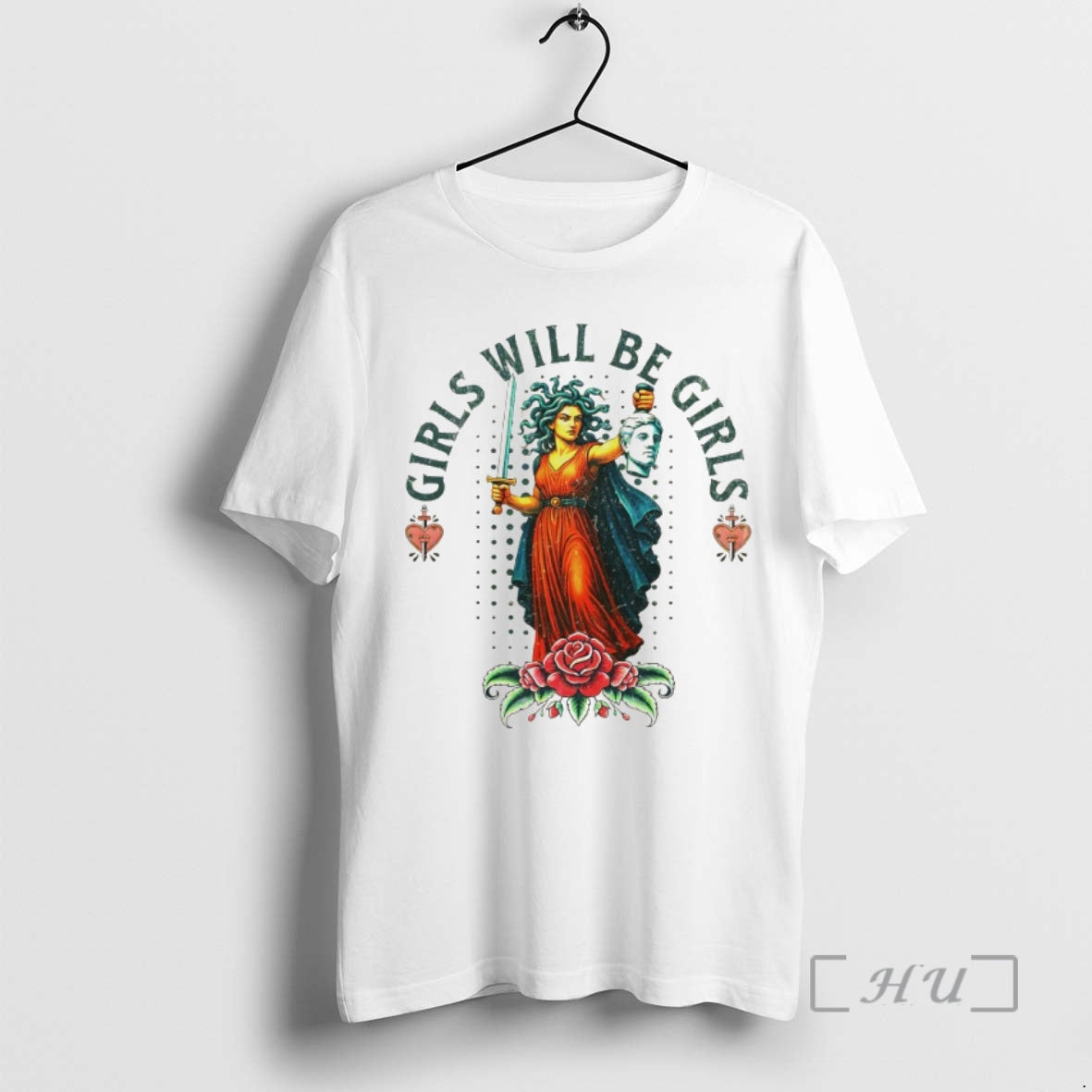 Officials Medusa With The Head Of Perseus Girls Will Be Girls Vintage Premium T Shirts Hoodie, Sweatshirt | InkRitualCo.com