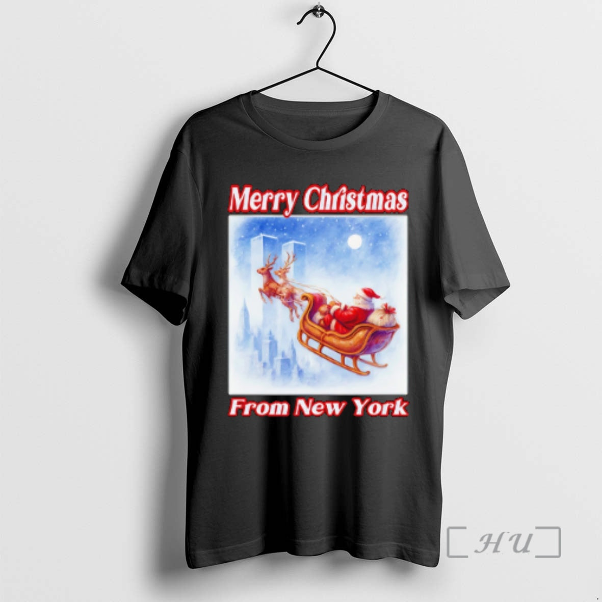 Officials Merry Christmas From New York Santa Rides A Reindeer T-Shirts, Hoodie, Sweatshirt | InkRitualCo.com