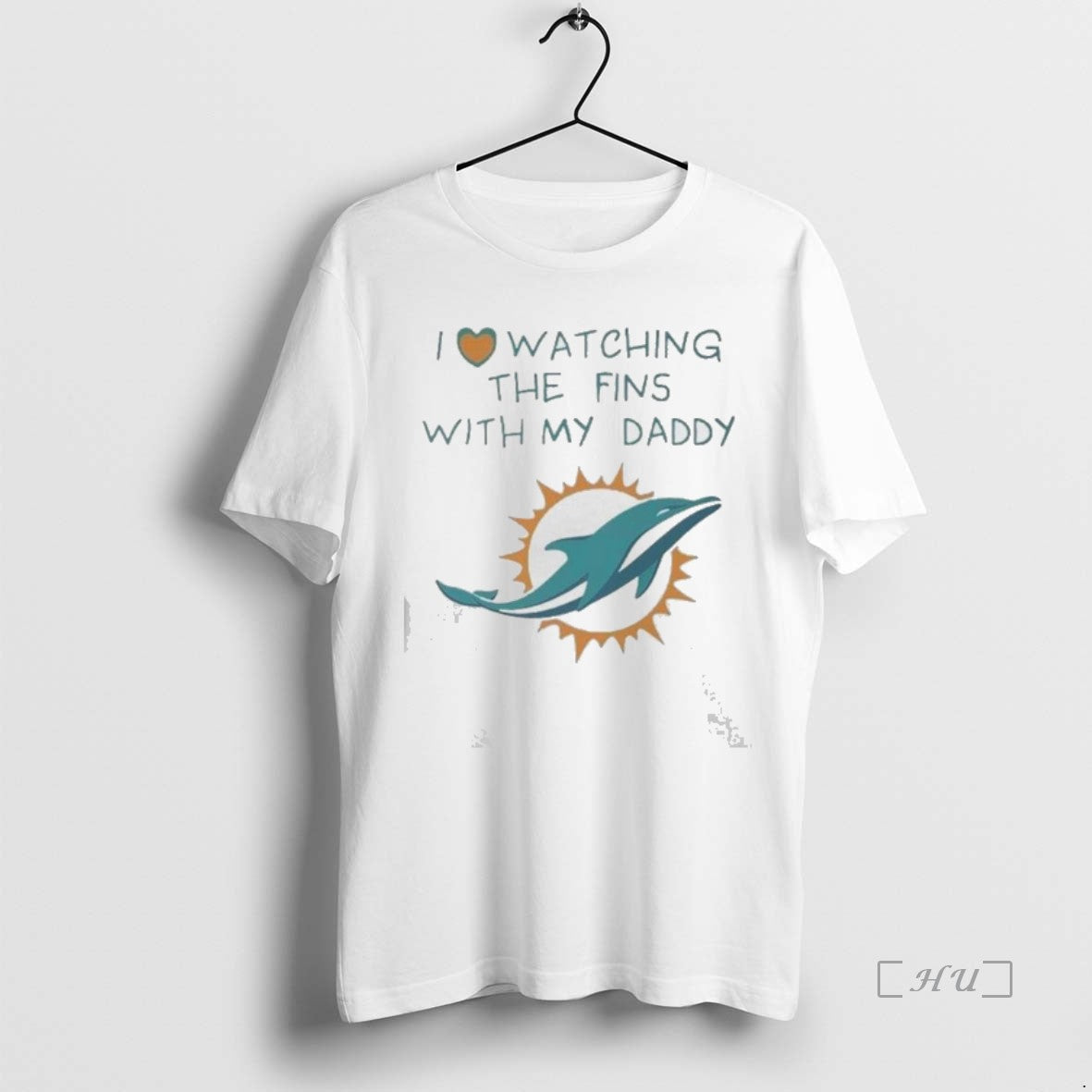 Officials Miami Dolphins Love Watching Fins With Daddy Baby T-Shirts, Hoodie, Sweatshirt | InkRitualCo.com