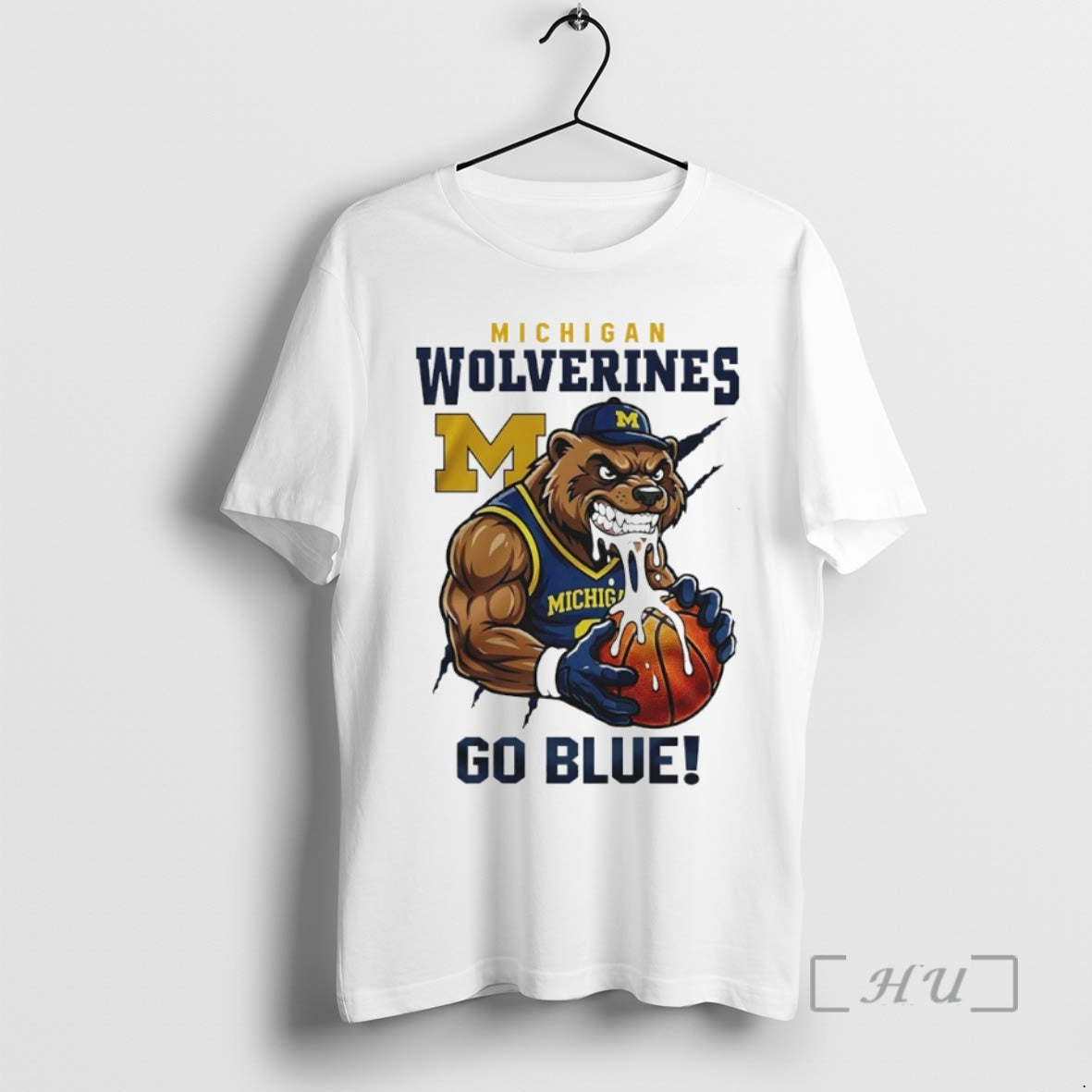 Officials Michigan Wolverines Basketball Go Blue Mascot Circle T-Shirts, Hoodie, Sweatshirt | InkRitualCo.com