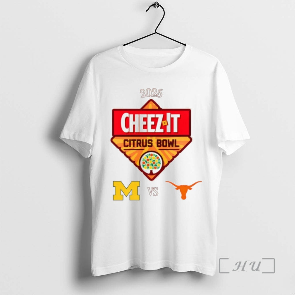 Officials Michigan Wolverines Vs Texas Longhorns Citrus Bowl Camping World Stadium Dec 31st 2025 Premium T-Shirts,...