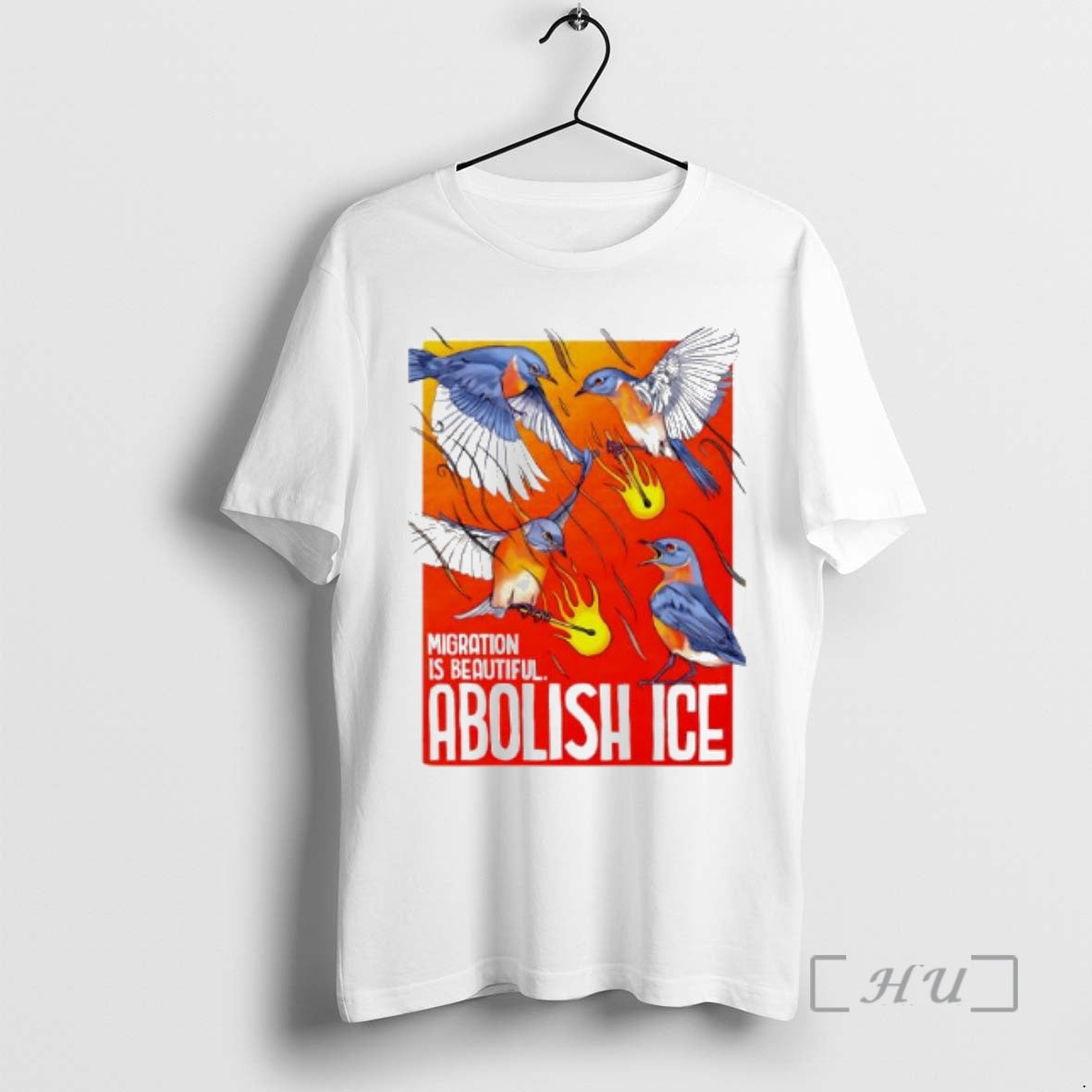 Officials Migration Is Beautiful Abolish Ice Eastern Bluebird T-Shirts, Hoodie, Sweatshirt | InkRitualCo.com