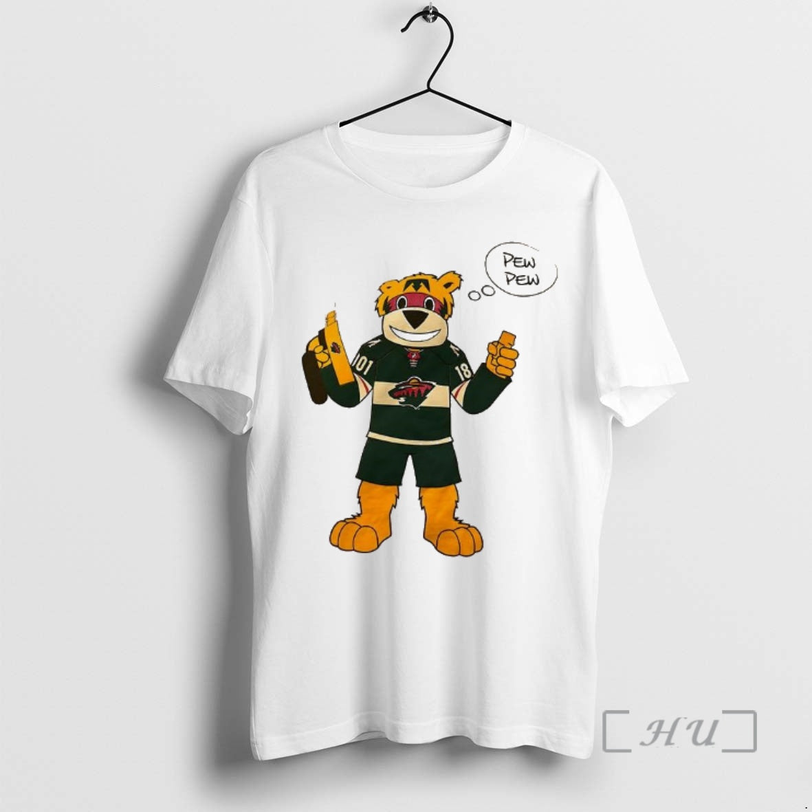 Officials Minnesota Wild Mascot Pew Pew T-Shirts, Hoodie, Sweatshirt | InkRitualCo.com
