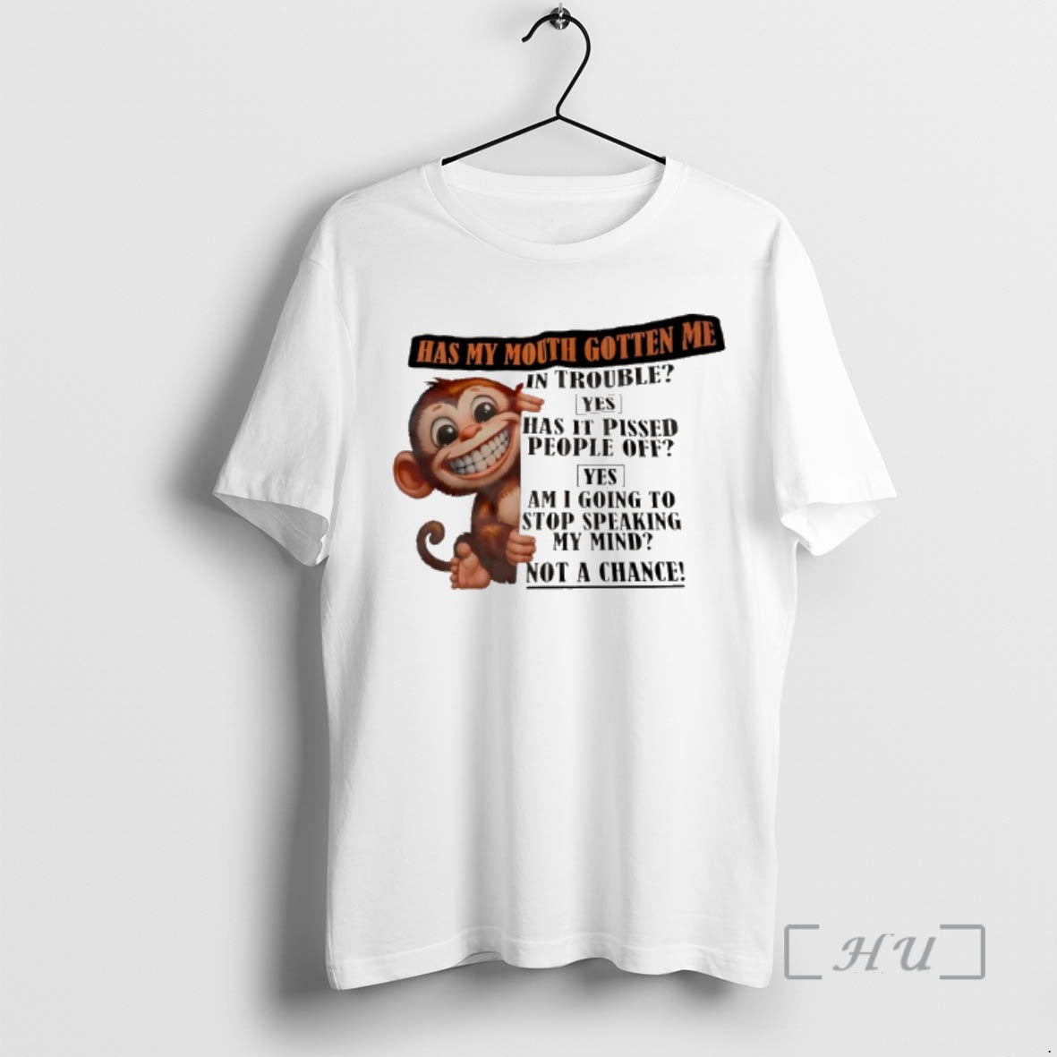 Officials Monkey Has My Mouth Gotten Me In Trouble Yes Has It Pissed People Off T-Shirts, Hoodie, Sweatshirt
