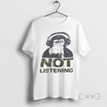 Officials Monkey Wearing Headphone Not Listening T-Shirts, Hoodie, Sweatshirt | InkRitualCo.com