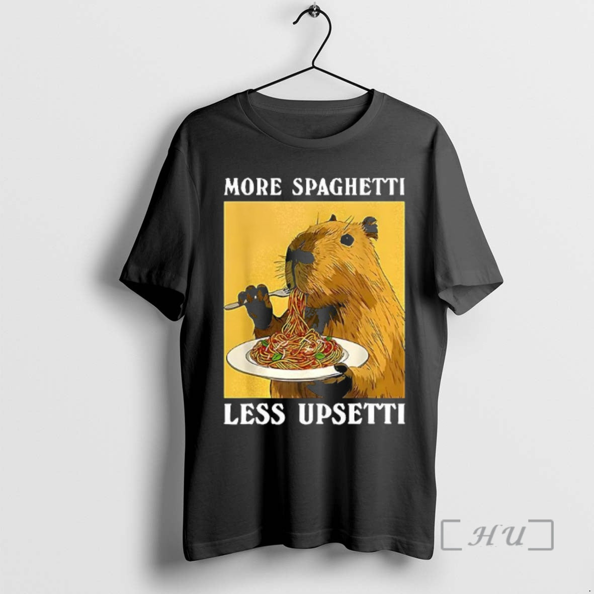 Officials More Spaghetti Less Upsetti Capybara Eating Pasta Meme T-Shirts, Hoodie, Sweatshirt | InkRitualCo.com