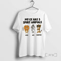 Officials My Ex Has 3 Spirit Animals Lion Ass Cheetah Cartoon Premium T Shirts Sweater Hoodie, Sweatshirt | InkRitualCo.com