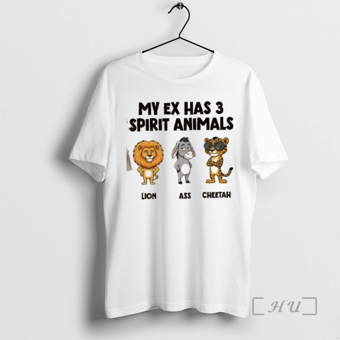 Officials My Ex Has 3 Spirit Animals Lion Ass Cheetah Cartoon Premium T Shirts Sweater Hoodie, Sweatshirt | InkRitualCo.com