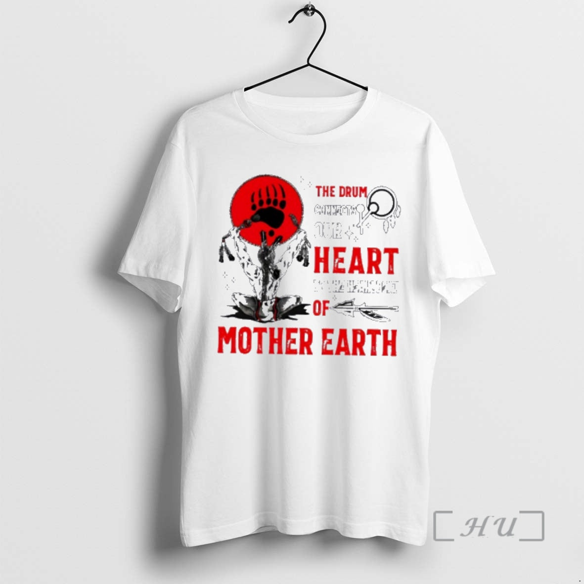 Officials Native American The Drum Connects Our Heart To The Heartbeat Of Mother Earth Premium T-Shirts, Hoodie, Sweatshirt