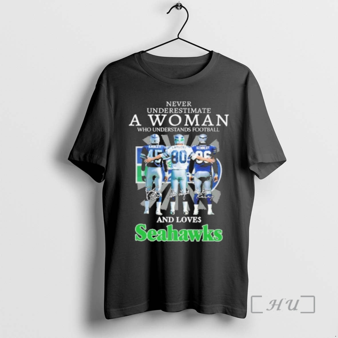 Officials Never Underestimate A Woman Who Understands Football Player Signature And Loves Seahawks Premium T-Shirts,...
