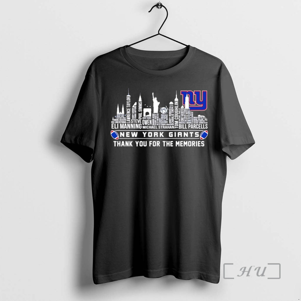 Officials New York Giants City Players Names Thank You For The Memories Premium T Shirts Hoodie, Sweatshirt | InkRitualCo.com