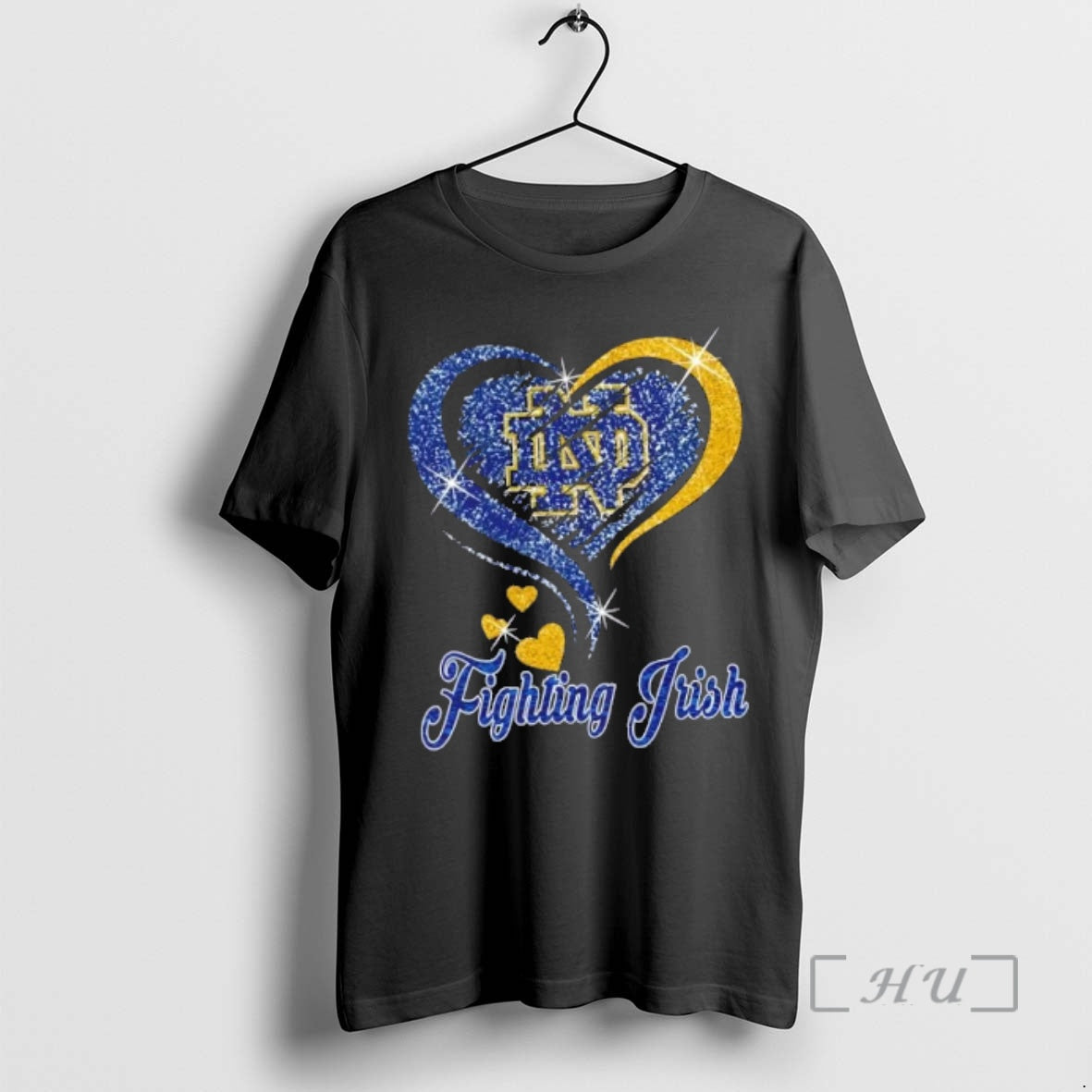 Officials Notre Dame Fighting Irish Football In Glitter Heart Fans T-Shirts, Hoodie, Sweatshirt | InkRitualCo.com