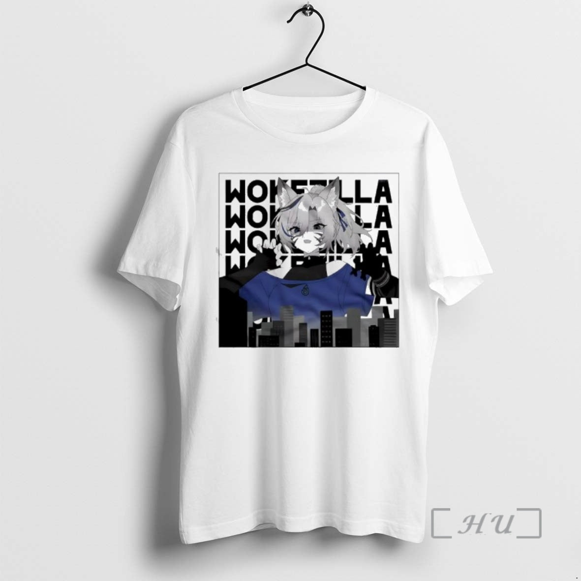 Officials Nyaras Vtuber Towering Over A City Skyline Wokezilla T-Shirts, Hoodie, Sweatshirt | InkRitualCo.com