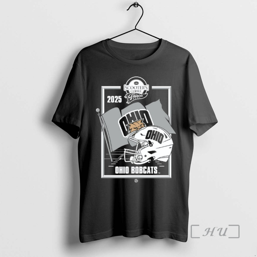 Officials Ohio Bobcats 2025 Scooters Coffee Frisco Bowl Helmet Logo T-Shirts, Hoodie, Sweatshirt | InkRitualCo.com