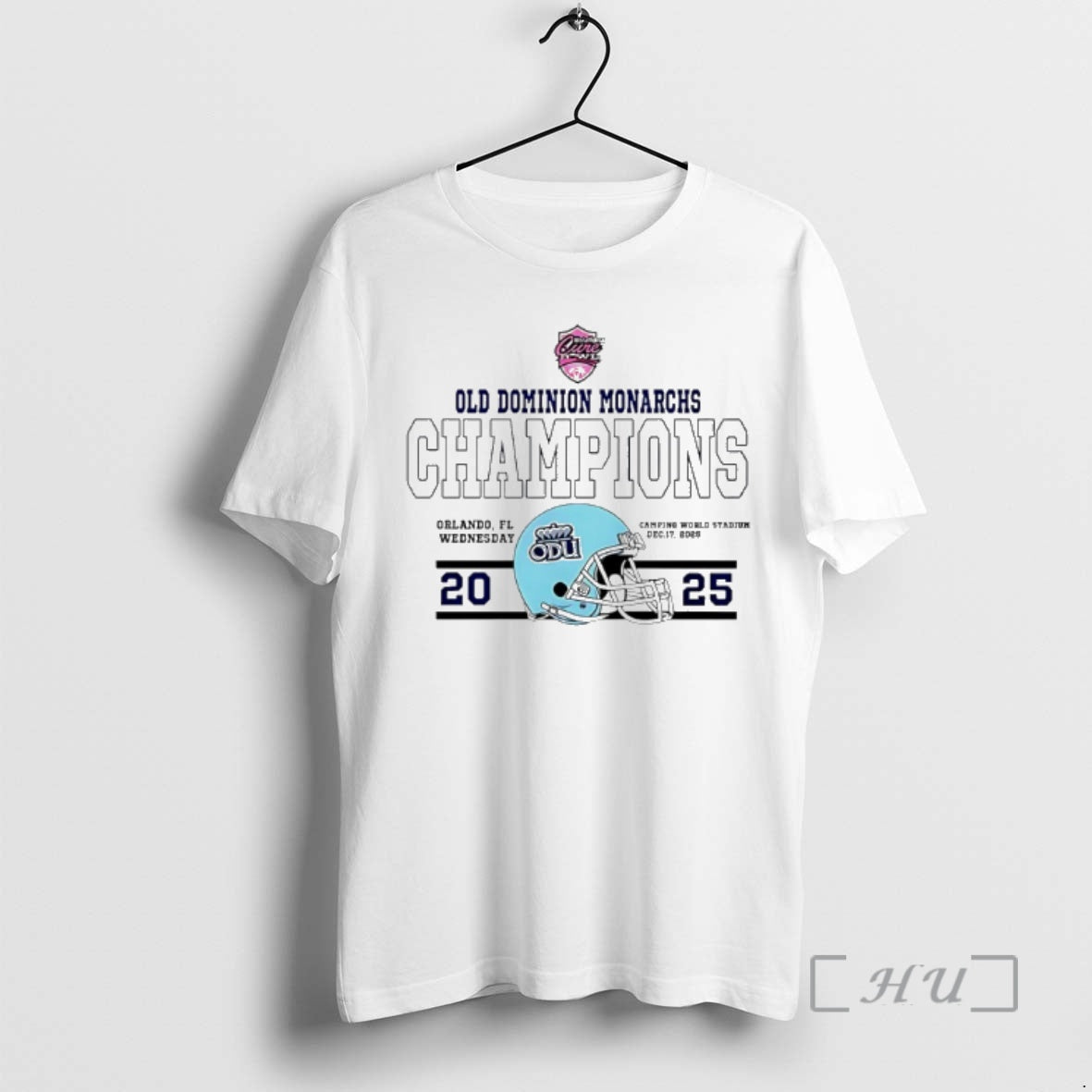 Officials Old Dominion Monarchs Football 2025 Cure Bowl Champions Helmet T-Shirts, Hoodie, Sweatshirt | InkRitualCo.com