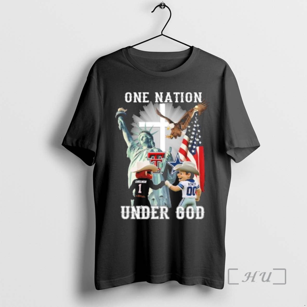 Officials One Nation Under God Texas Tech Gunslingin And Cowboys Rowdy Premium T Shirts Sweater Hoodie, Sweatshirt