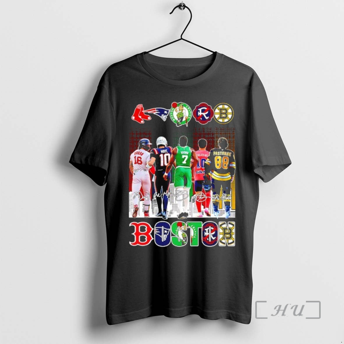 Officials One City One Heart All Boston Team Skyline Signatures T-Shirts, Hoodie, Sweatshirt | InkRitualCo.com
