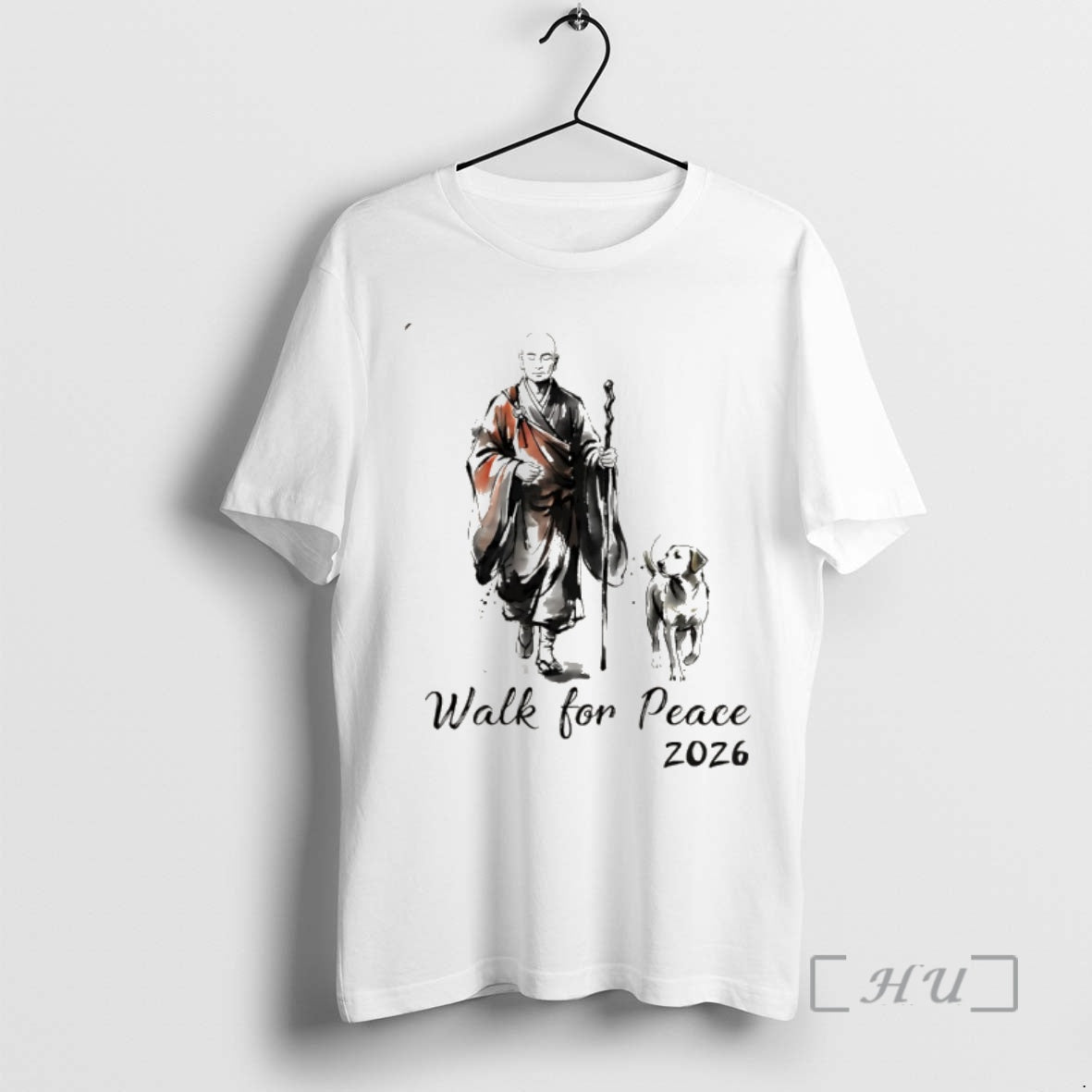 Officials Peace Walking Monk And Aloka Dog Walk For Peace 2026 2026 Premium T Shirts Hoodie, Sweatshirt | InkRitualCo.com