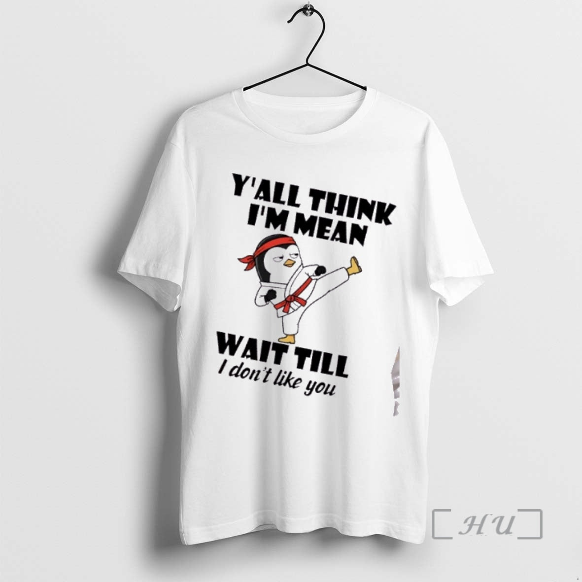 Officials Penguin Kung Fu Yall Think Im Mean Wait Till I Dont Like You Premium T-Shirts, Hoodie, Sweatshirt | InkRitualCo.com