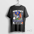 Officials Penn State Nittany Lions Football Pinstripe Bowl Champions 2025 Mascot Score Premium T Shirts Hoodie, Sweatshirt