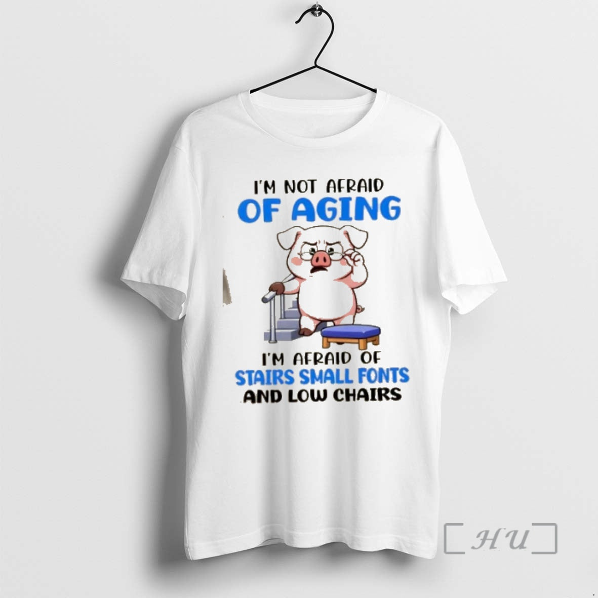 Officials Pig Im Not Afraid Of Aging Im Afraid Of Stairs Small Fonts And Low T-Shirts, Hoodie, Sweatshirt | InkRitualCo.com