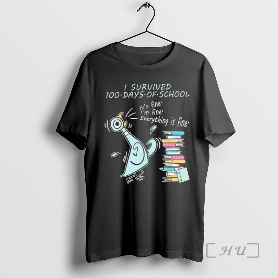 Officials Pigeon Bird I Survived 100 Days Of School Its Fine 100th Day Premium T-Shirts, Hoodie, Sweatshirt | InkRitualCo.com