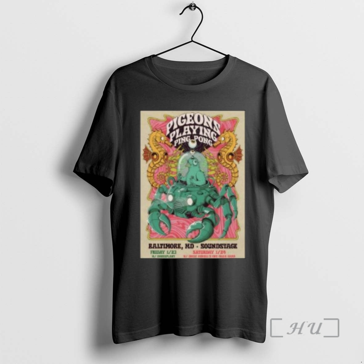 Officials Pigeons Playing Ping Pong Event Baltimore Md On Jan 23 24 2026 Circle Black T-Shirts, Hoodie, Sweatshirt