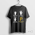 Officials Pittsburgh Pirates Nothing Beats Rock Beats Scissors Paper Beats Rock Scissors Beats Paper Premium T-Shirts,...