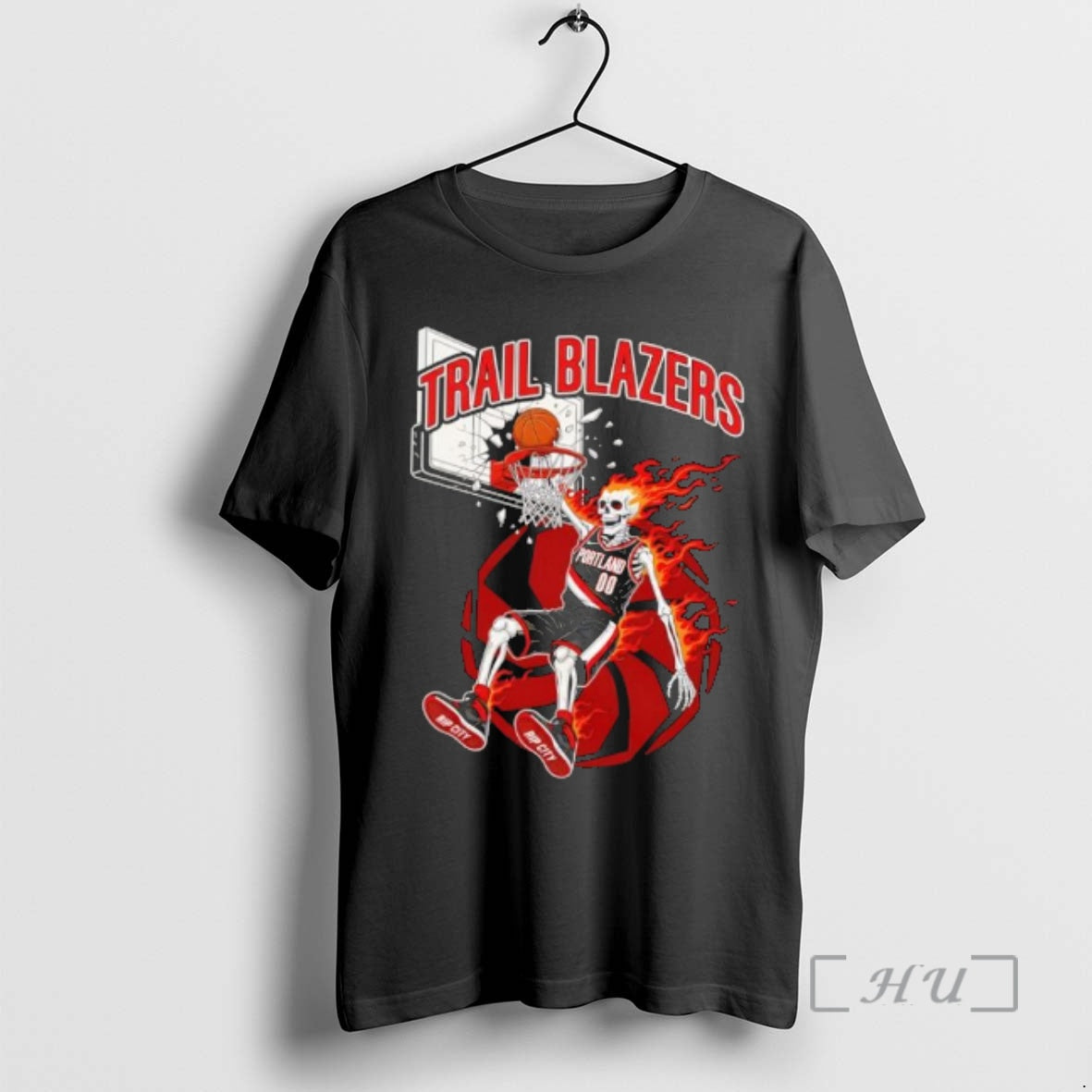 Officials Portland Trail Blazers Mens Basketball Skeleton Player Fire T-Shirts, Hoodie, Sweatshirt | InkRitualCo.com