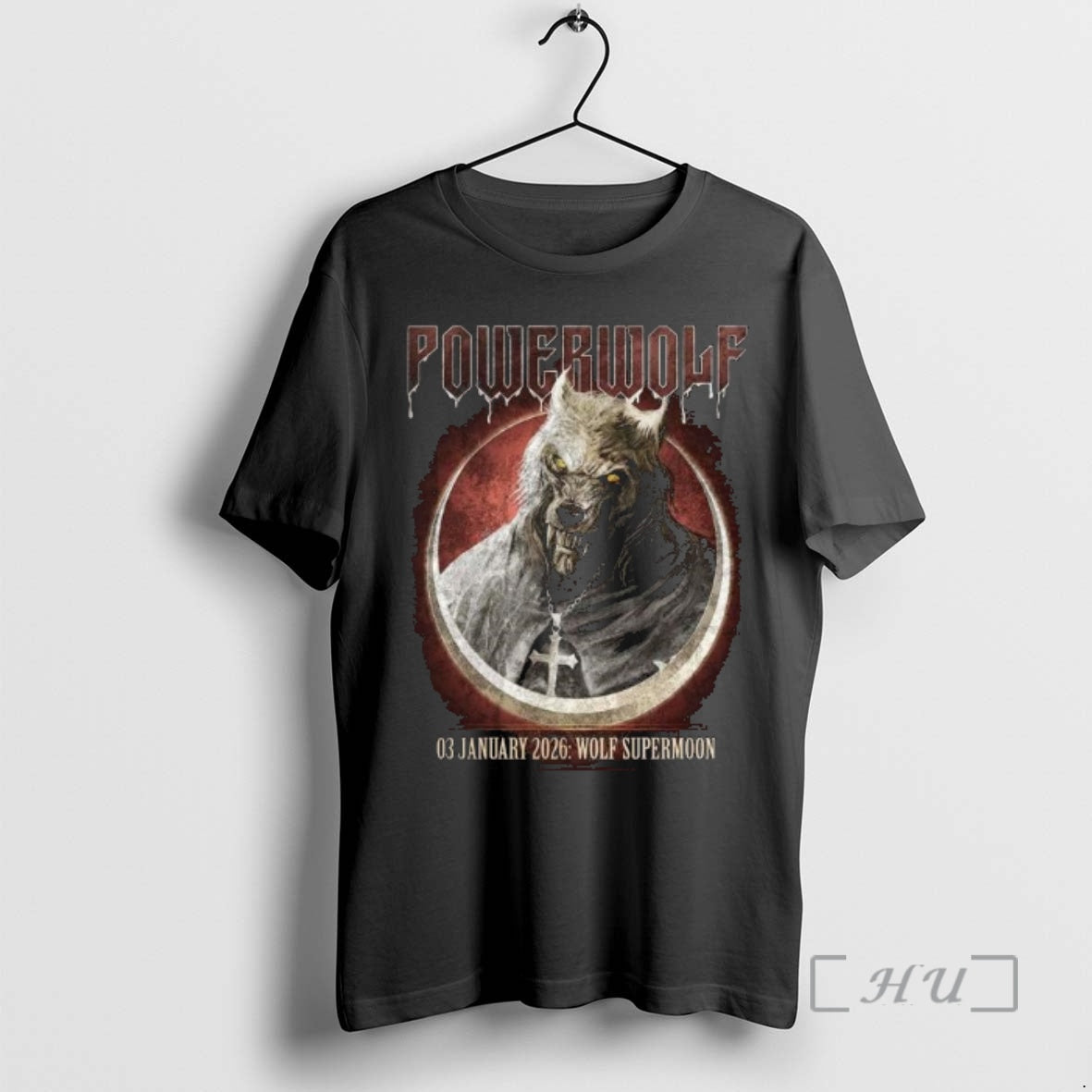 Officials Powerwolf The Wolf Supermoon On 3 January 2026 T-Shirts, Hoodie, Sweatshirt | InkRitualCo.com