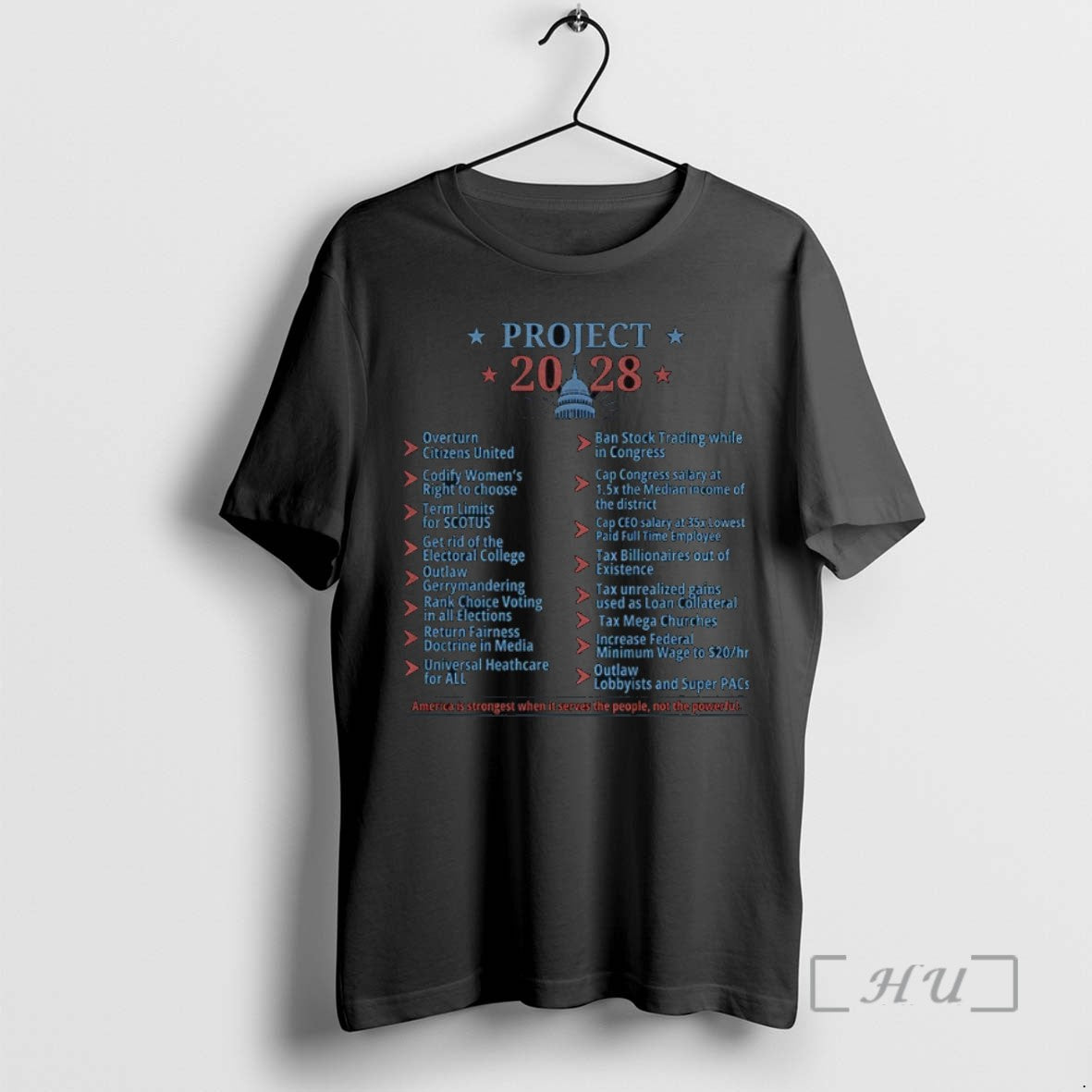 Officials Project 2028 America Is Strongest When It Serves The People Not The Powerful T-Shirts, Hoodie, Sweatshirt