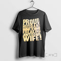 Officials Proud Husband Of A Freaking Awesome Wife Text T-Shirts, Hoodie, Sweatshirt | InkRitualCo.com