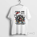Officials Raccoon Santa Feral And Festive Christmas Light T-Shirts, Hoodie, Sweatshirt | InkRitualCo.com