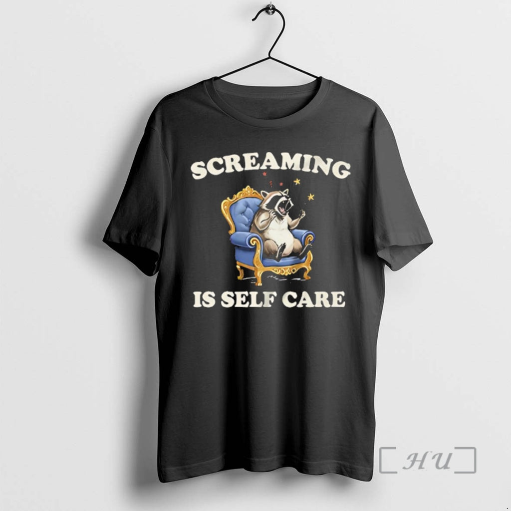 Officials Raccoon Screaming Is Self Care T-Shirts, Hoodie, Sweatshirt | InkRitualCo.com